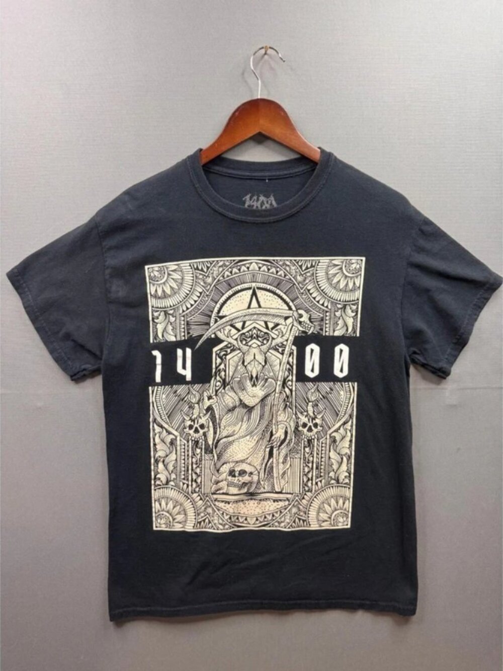 1400 Trippie Redd Graphic T-Shirt Mens Black Grim Reaper Occult Streetwear M